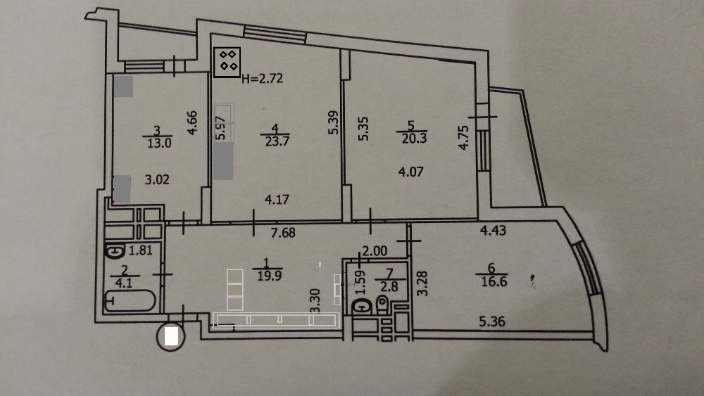 Квартира на вул. Владимира Ивасюка, 47а в Києві, ID 196834, фото №21