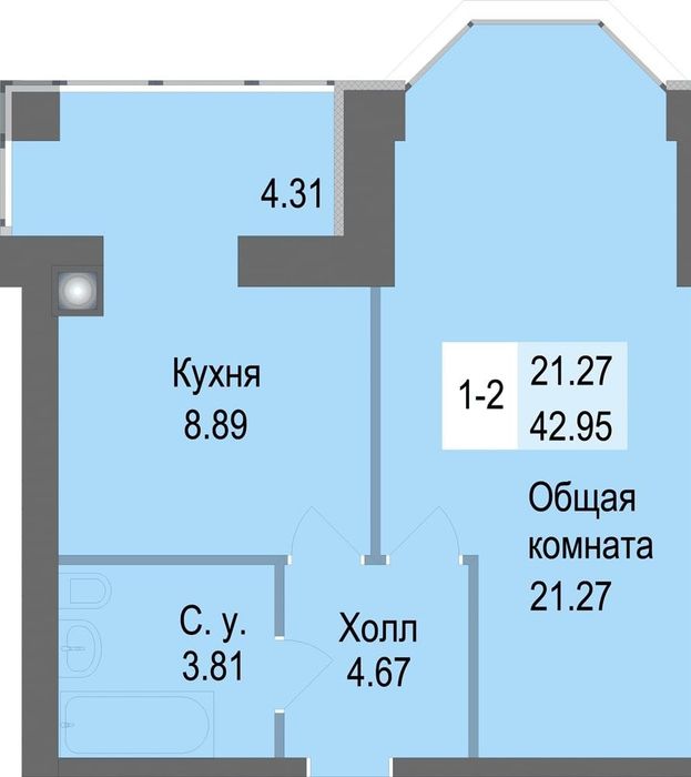 Квартира на вул. Героїв Небесної Сотні, 26/22 в Києві, ID 259657, фото №4
