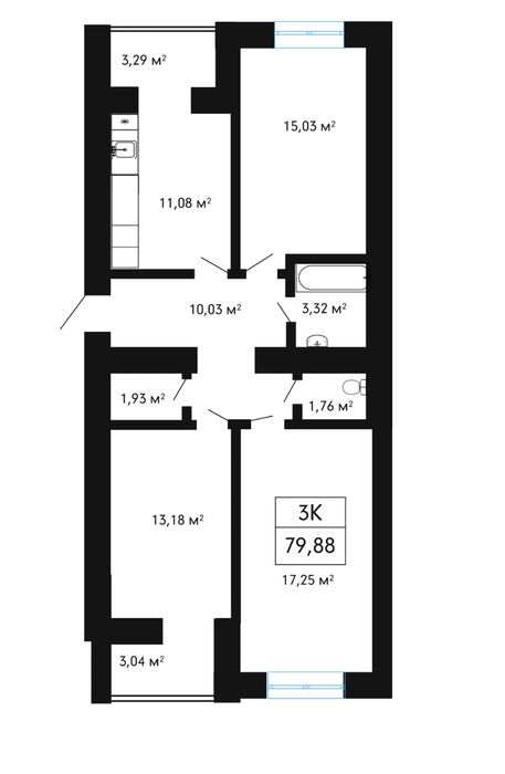 Квартира на вул. Нафти і Газу в Івано-Франківську, ID 188128, фото №7