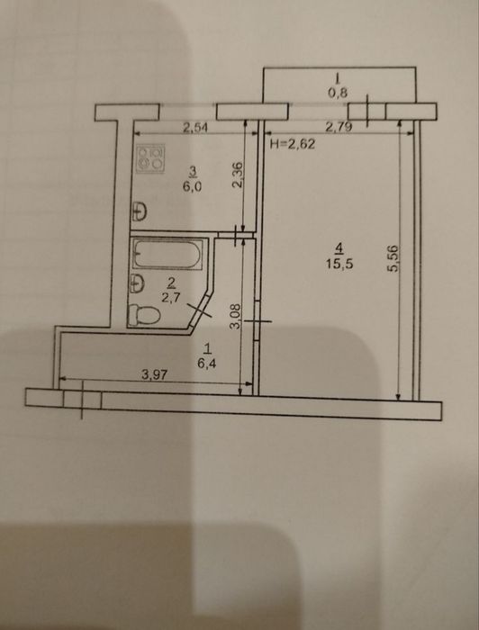 Квартира на вул. Лермонтова в Кривому Розі, ID 175308, фото №6