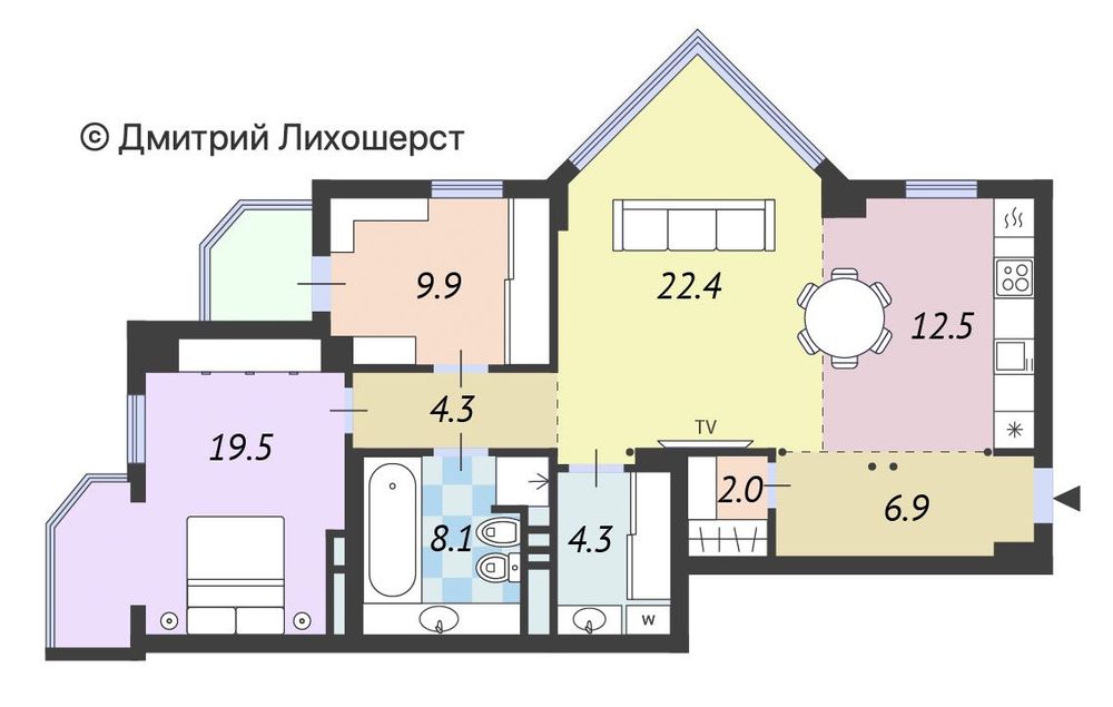 Квартира на вул. генерала Воробйова, 13е в Києві, ID 182510, фото №3