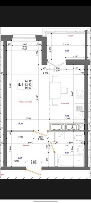 Квартира на вул. Доківська, 10 в Київ, ID 384279, фото №5