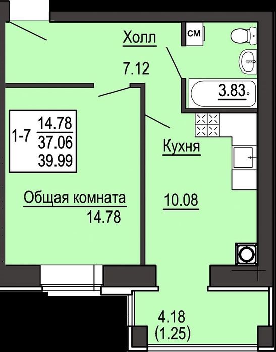 Квартира на 15 минут езды до метро Академгородок в Київ, ID 260323, фото №2