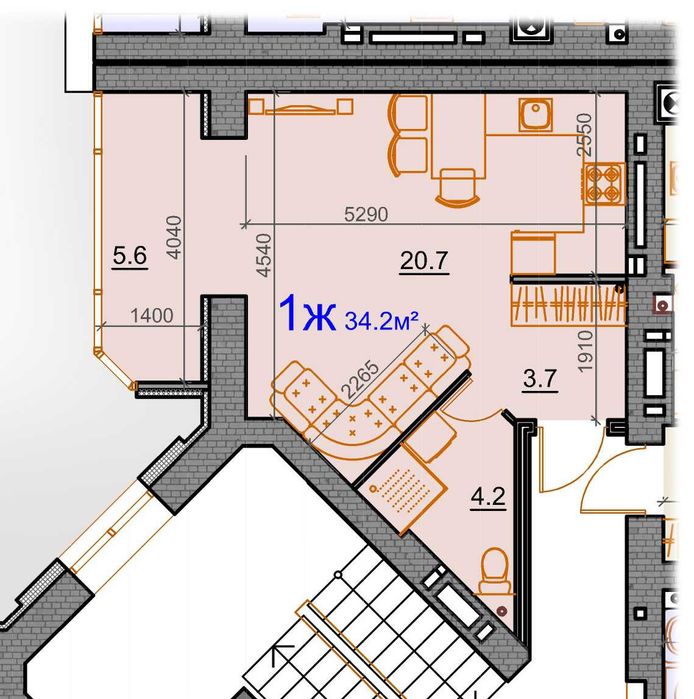 Квартира на ЖК Курортний в Миколаєві, ID 187022, фото №2