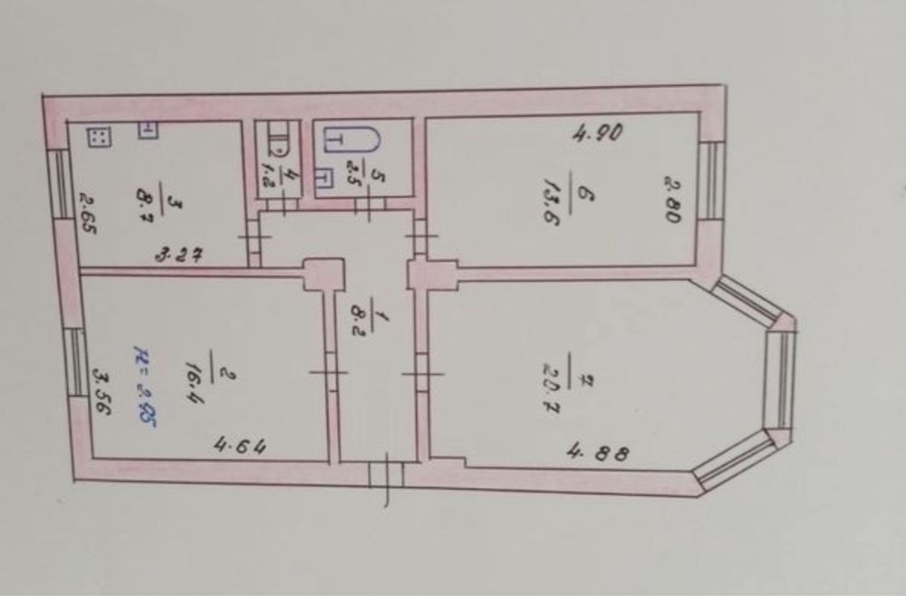 Квартира на вул. Харитонова, 5 в Кривому Розі, ID 164937, фото №6