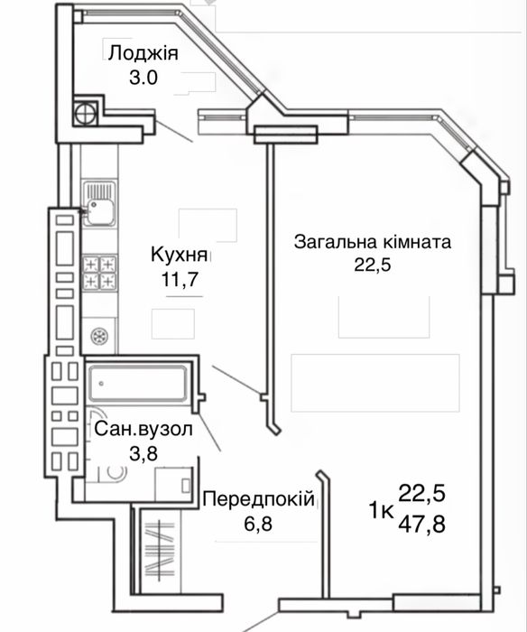Квартира в Києві, ID 308835, фото №9