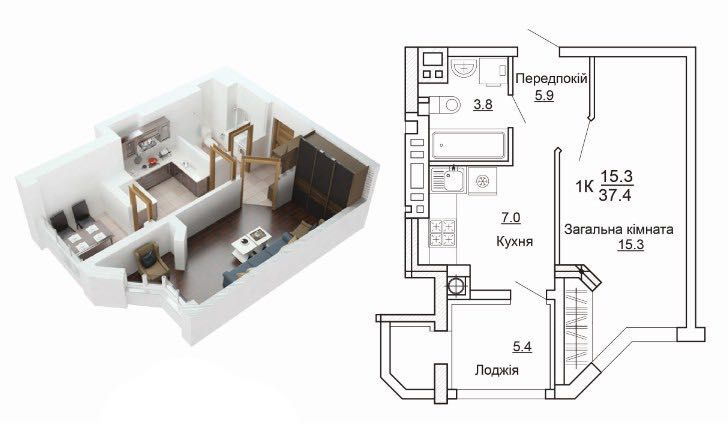 Квартира на ЖК Святопетрівський в Києві, ID 312678, фото №16