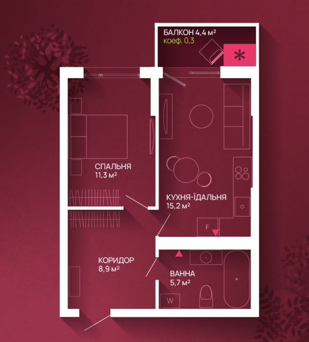 Квартира на ЖК Family Plaza в Івано-Франківську, ID 192397, фото №1