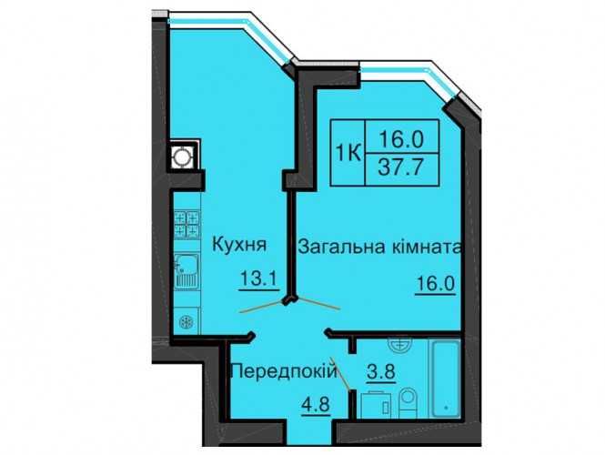 Купити квартиру за адресою ЖК Софія Резиденс в Київ на Findly.com.ua Квартира на ЖК Софія Резиденс в Київ, ID 237974, фото №1