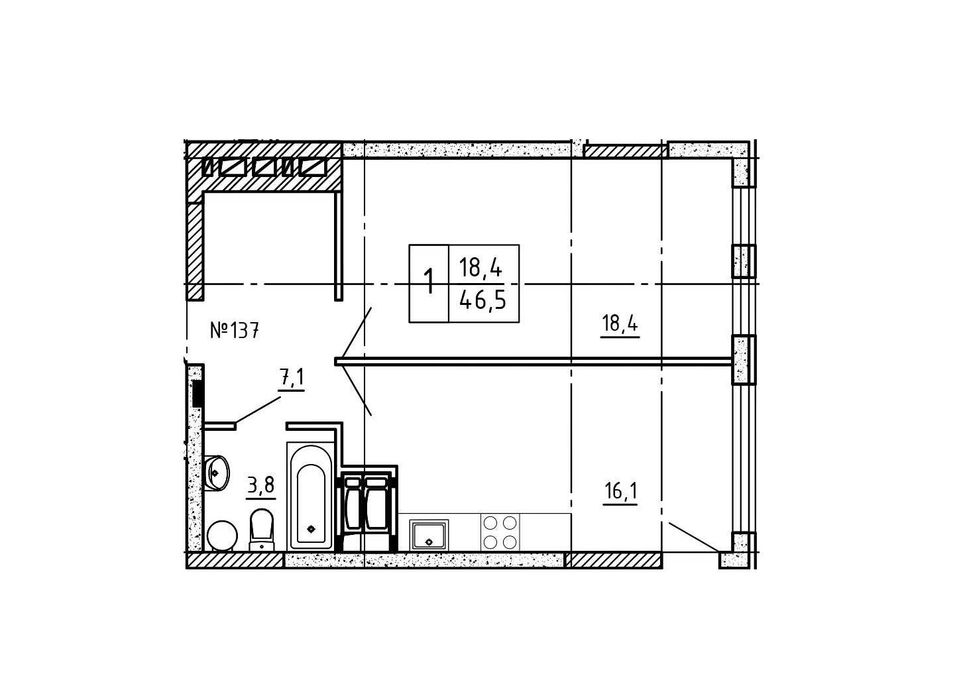 Квартира на Святошинський в Київ, ID 318136, фото №2