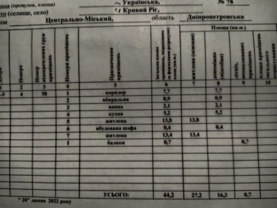 Квартира на вул. Українська, 78 в Кривому Розі, ID 256996, фото №2