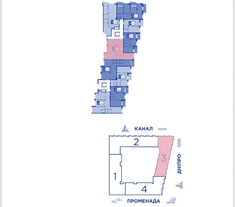 Квартира на набережно-Рибальська, 7 в Києві, ID 183141, фото №3