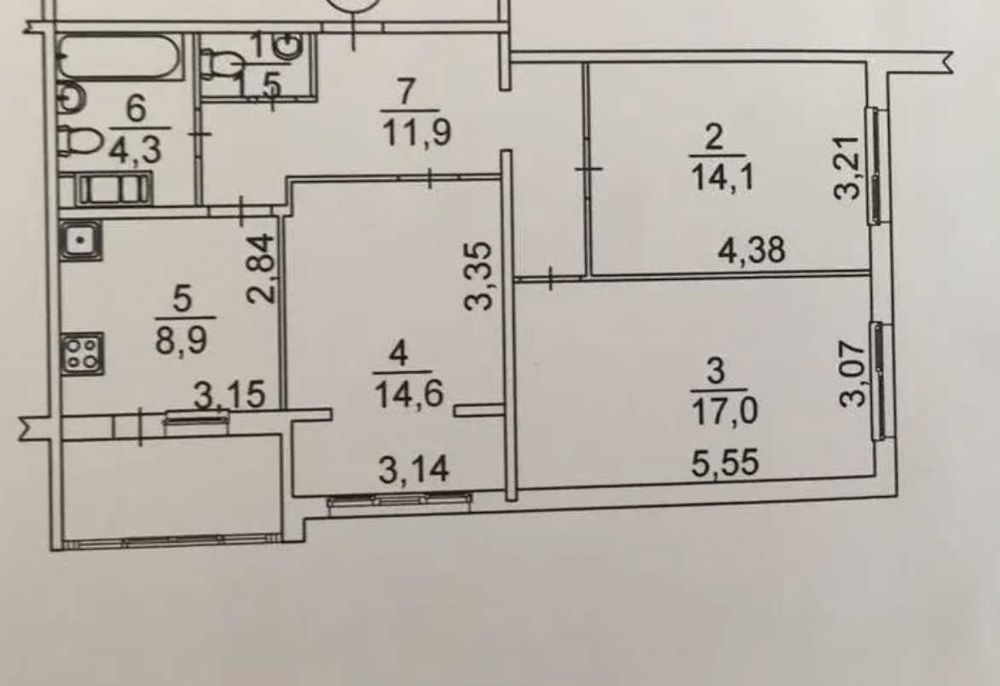 Квартира на вул. Бориса Гмирі, 10/40 в Києві, ID 351375, фото №17
