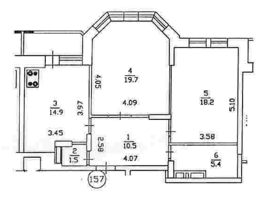 Квартира на вул. Драгоманова, 6-А в Києві, ID 182053, фото №18