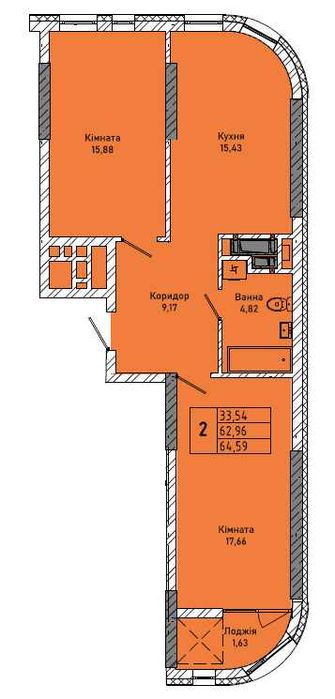 Квартира на вул. Миколайчука, 38 в Львові, ID 164178, фото №2