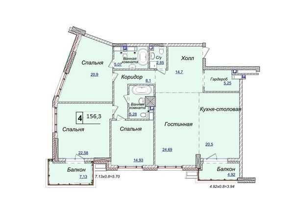 Квартира на вул. Андрія Верхогляда (Драгомирова) 17Б в Києві, ID 162272, фото №4