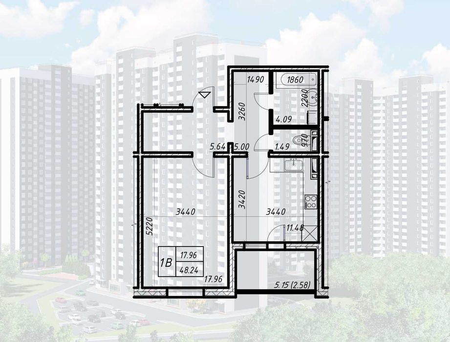 Квартира на вул. Коноплянська, 22 в Києві, ID 176607, фото №8