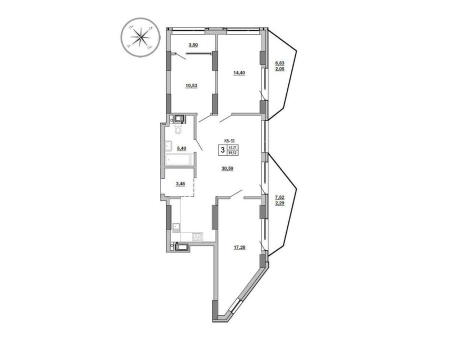 Квартира на вул. Величковського, Рясне 2 в Львові, ID 230744, фото №2