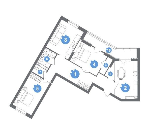 Квартира на Новополевая, 2 в Київ, ID 358670, фото №2