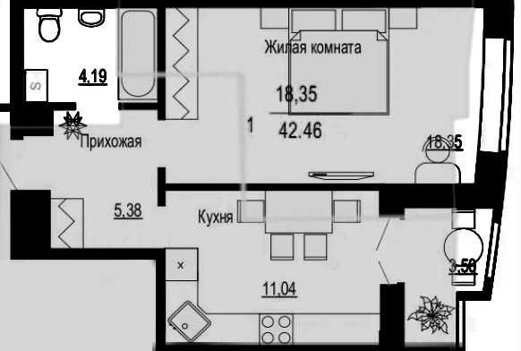 Квартира на вул. Гвардейцев Широнінців, 70 в Харкові, ID 203595, фото №3