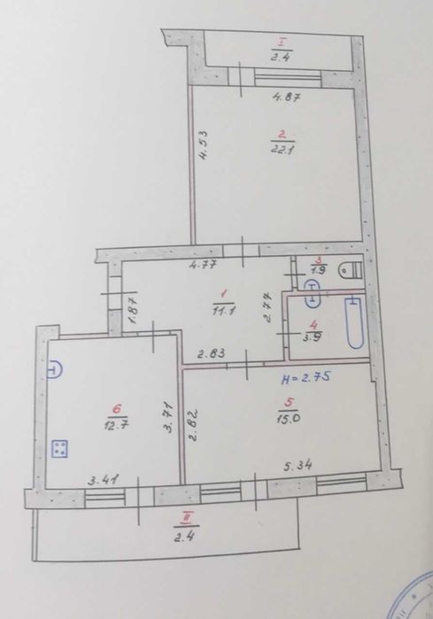 Квартира на вул. Горяков, 52 в Кривому Розі, ID 253680, фото №1