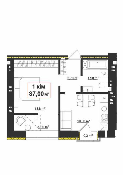 Квартира на ЖК Опришівська Слобода в Івано-Франківську, ID 175317, фото №1