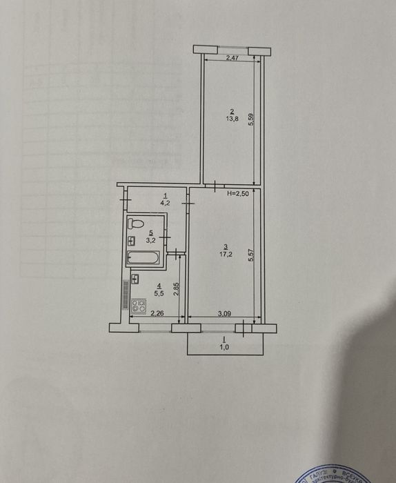 Квартира на вул. Карбишева, 2 в Кривому Розі, ID 255899, фото №6