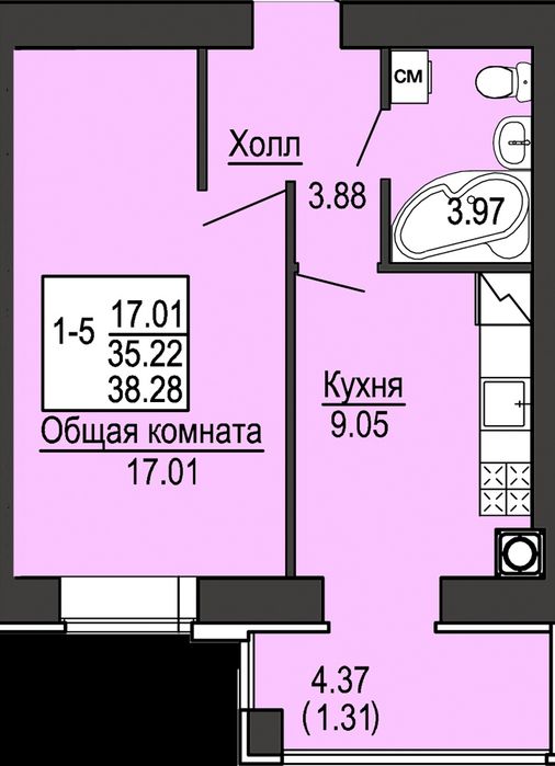 Квартира на вул. Героїв Небесної Сотні, 26/22 в Києві, ID 259631, фото №11