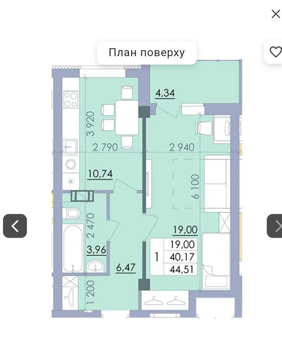 Квартира на вул. Марії Башкирцевої, 2 в Полтава, ID 255809, фото №3