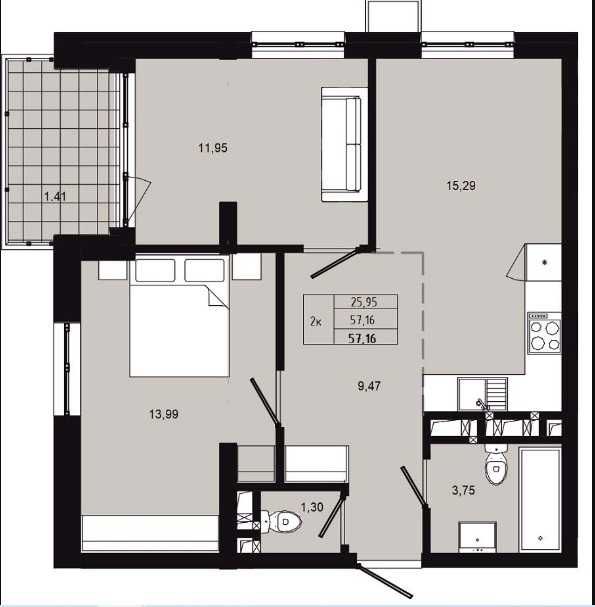 Квартира на вул. Трускавецька, 48б в Львові, ID 165242, фото №11