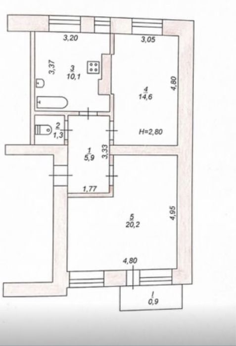 Квартира на Шахта Родина в Кривому Розі, ID 255975, фото №3