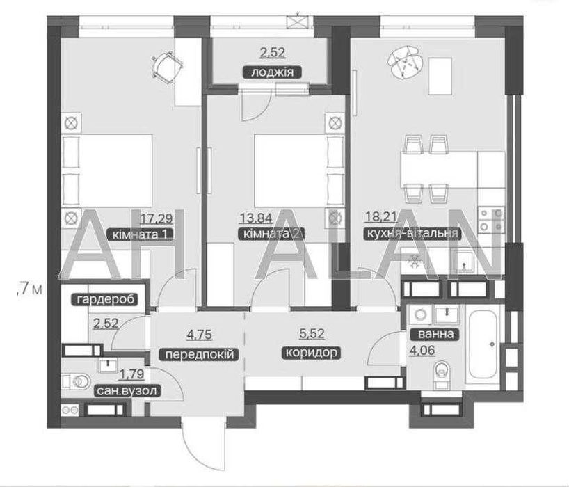 Квартира на вул. Будинок 2 в Києві, ID 207582, фото №3