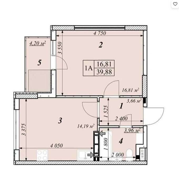 Квартира на вул. Шолуденка, 26 в Київ, ID 352150, фото №5