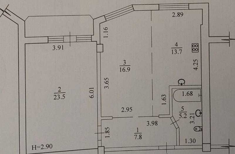 Квартира на вул. Чернишевська, 50 в Харкові, ID 172549, фото №14
