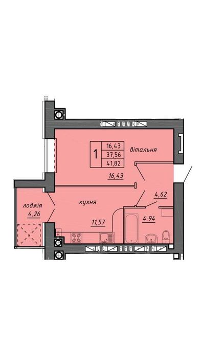 Квартира на вул. 15-квітня в Тернополі, ID 415752, фото №2