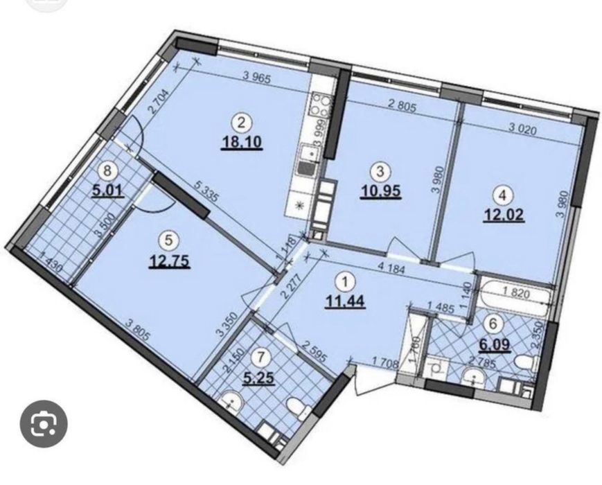 Квартира на наб. Дніпровська, 15Ж в Києві, ID 212998, фото №5