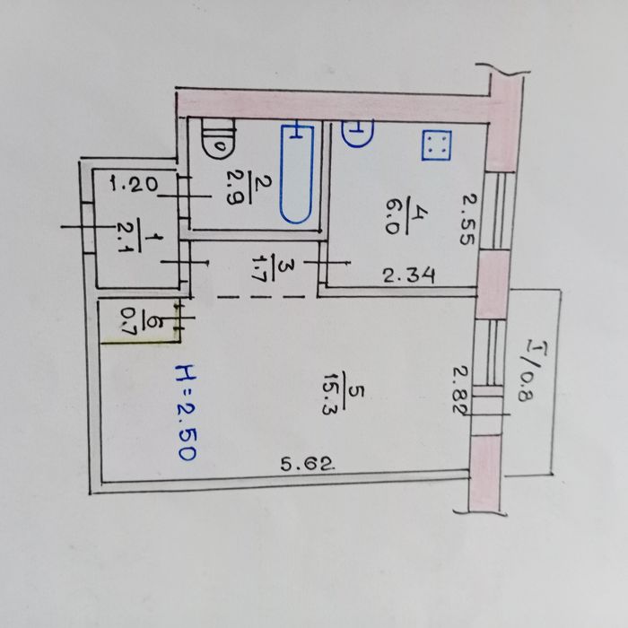 Квартира на вул. Жемчужна, 50 в Кривому Розі, ID 190187, фото №1