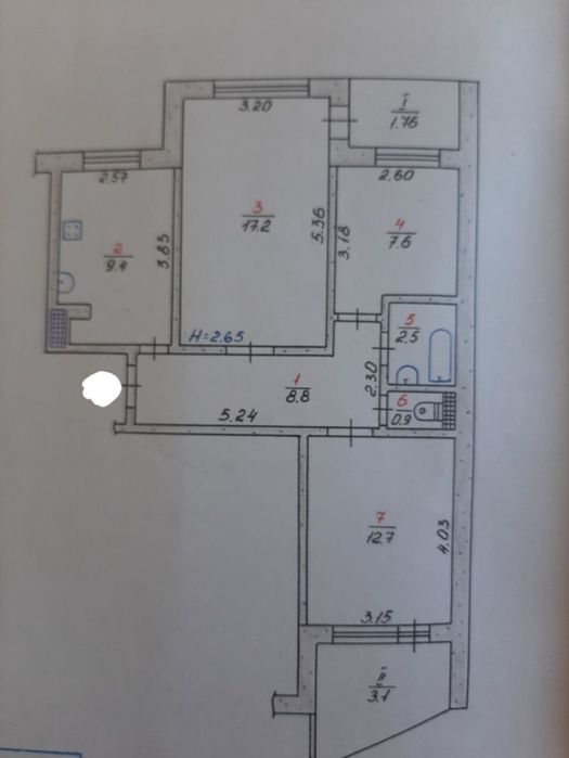 Квартира на просп. Гагаріна, 97 в Кривому Розі, ID 176760, фото №19