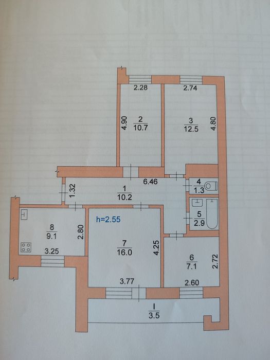 Купити квартиру в Павлоград на Findly.com.ua Квартира в Павлоград, ID 322611, фото №1