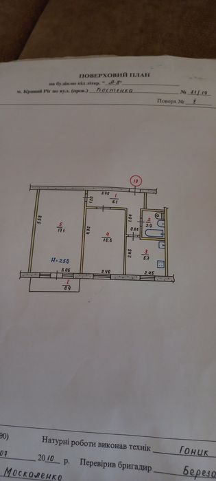 Квартира на вул. Костенко, 31 в Кривому Розі, ID 254511, фото №1