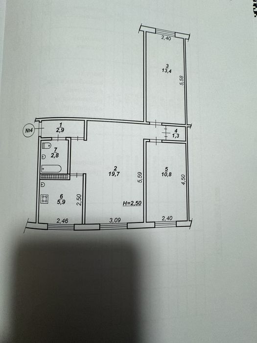Квартира на остановка Короленка в Кривому Розі, ID 253649, фото №11