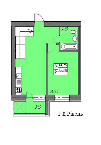 Квартира на вул. Шептицького в Тернополі, ID 281626, фото №18