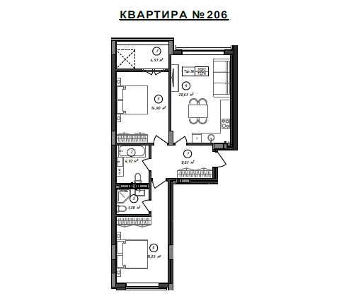 Квартира на ЖК For Life в Ужгороді, ID 220158, фото №2