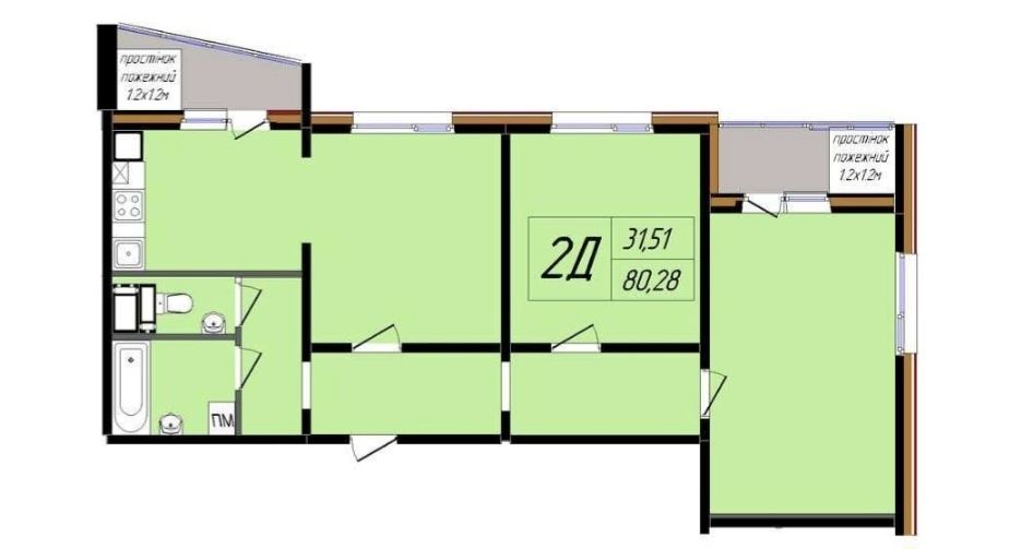 Квартира на вул. Половка, 83 в Полтаві, ID 218213, фото №7
