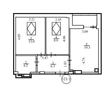 Квартира на ЖК Гостомель Residence в Києві, ID 308586, фото №18