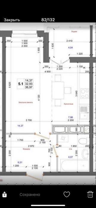 Квартира на вул. Доковська, 10/15 в Києві, ID 311880, фото №2