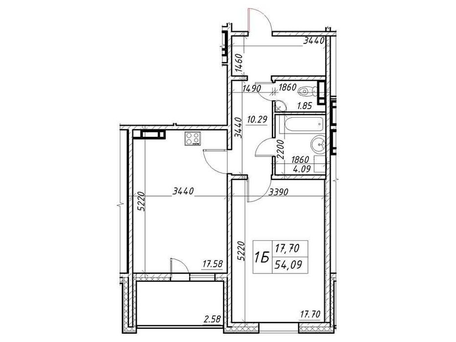 Квартира на вул. Коноплянська, 22-Б в Києві, ID 182933, фото №14