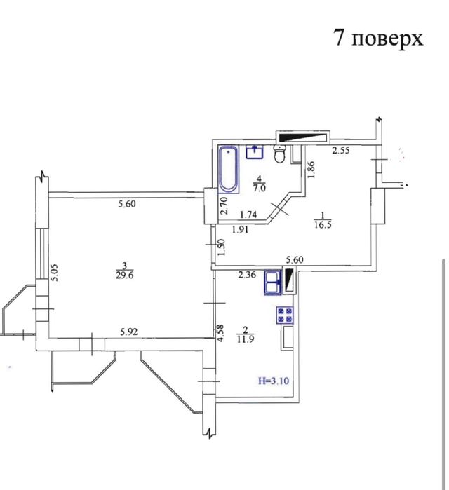 Квартира на просп. Науки в Харкові, ID 177659, фото №7