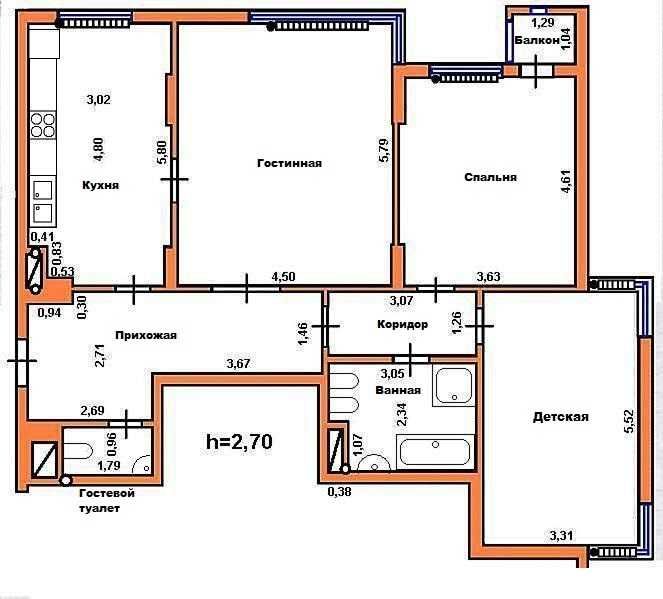 Квартира на просп. Лобановського, 6Г в Києві, ID 174988, фото №17