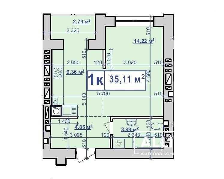 Квартира на біля парку Шевченка в Івано-Франківську, ID 206206, фото №6